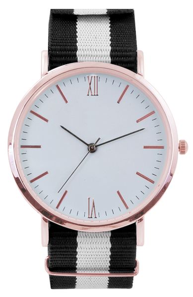 Digitime Women's NL701C Watch - Black/White/Rosegold