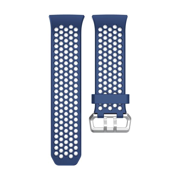 Tuff-Luv Fitbit Ionic Sports Silicone Strap Size Large - Blue/White