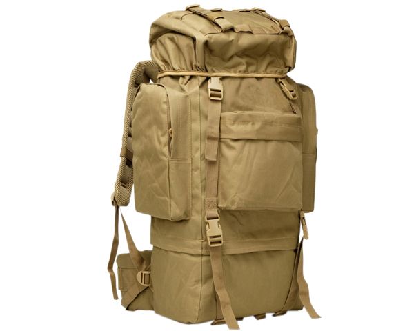 Nylon Water Resistant Backpack - Khaki