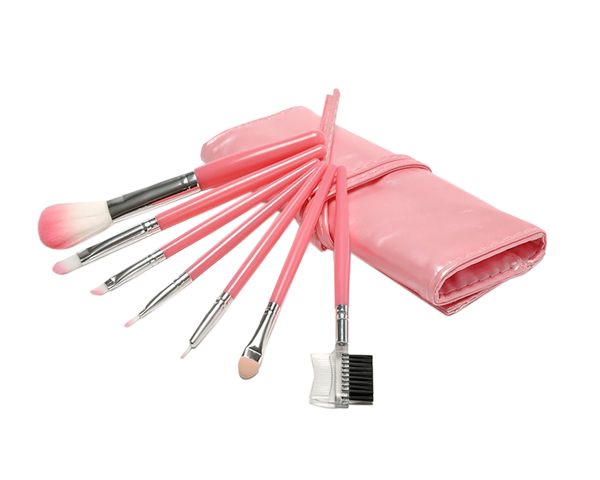 Travel Makeup Brush Set with Case - 7 Piece