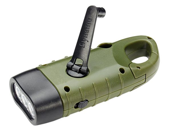 Emergency Flashlight - Hand Crank or Solar Powered