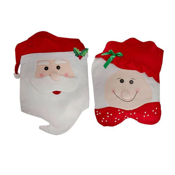 Christmas Mr &amp; Mrs Claus Chair Slip Covers - 1 pair