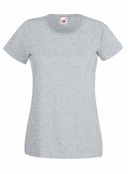 Fruit Of The Loom Lady-Fit Valueweight Crew Neck - Heather Grey