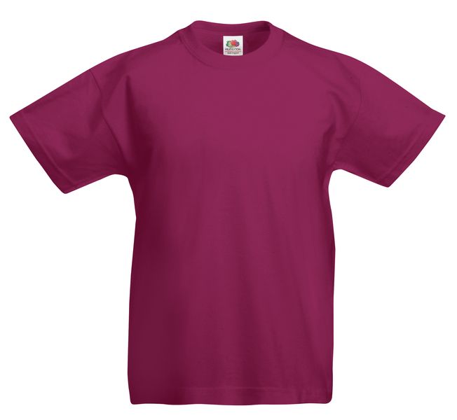Fruit Of The Loom Kids Original Shirt - Burgundy