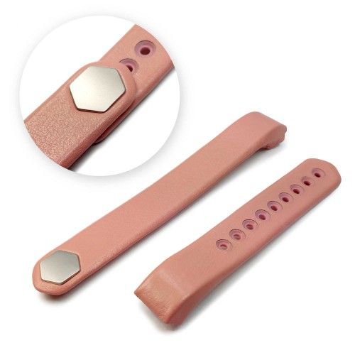 Tuff-Luv Fitbit Alta Genuine Leather Watch Strap / Wristband - Pink