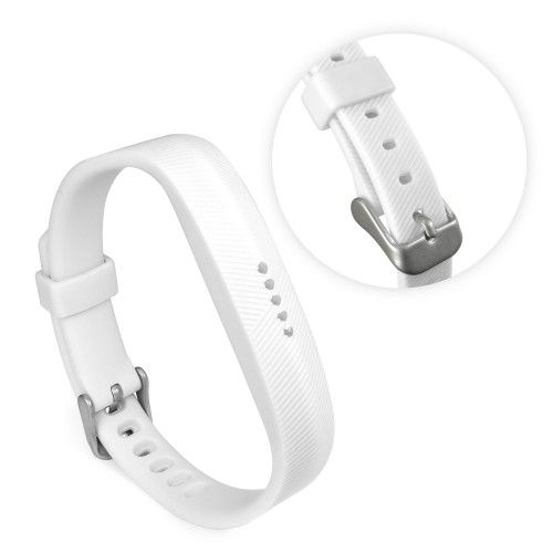 Tuff-Luv Silicone Strap Band for the Fitbit Flex 2 - White