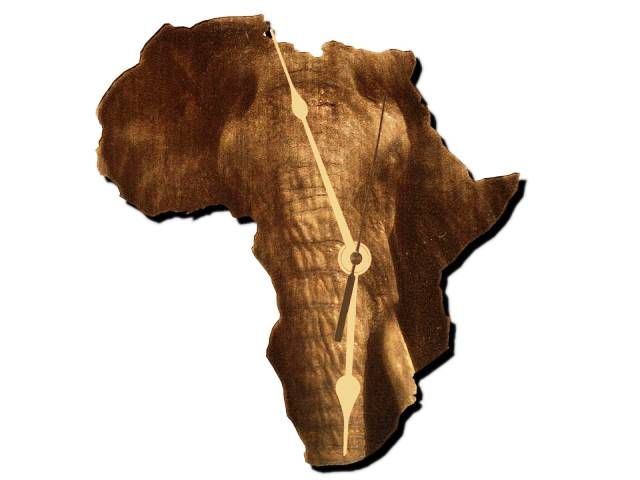Wall Clock-Engraved Hardwood- Ellie of Africa