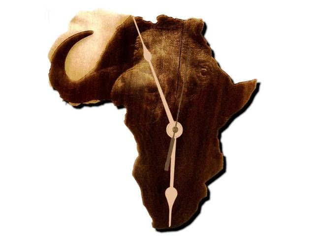 Wall Clock-Engraved Hardwood- Buffalo of Africa