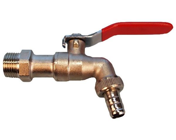 Torrenti Chrome Plated Bibcock &amp; Hose Union - 15mm