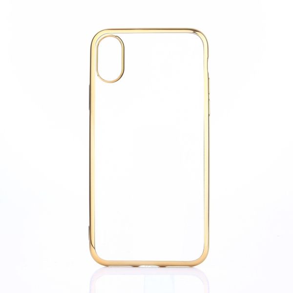 Tuff-Luv Soft Plastic Protective Back Cover Case for Apple iPhone X - Gold