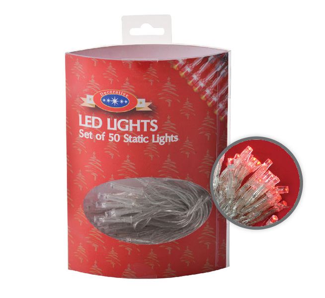 Christmas Lights: 50 LED Assorted (Battery Operated)