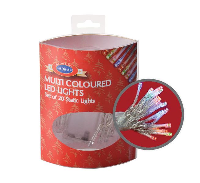 Melbro - Christmas Lights: 20 LED Multicolour - 2.2m (Battery Operated)