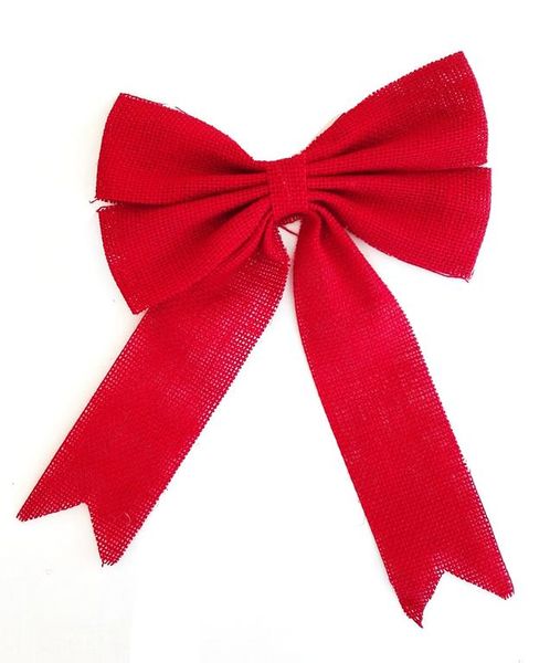 Bulk Pack of 4 Big Hessian Bows - Red