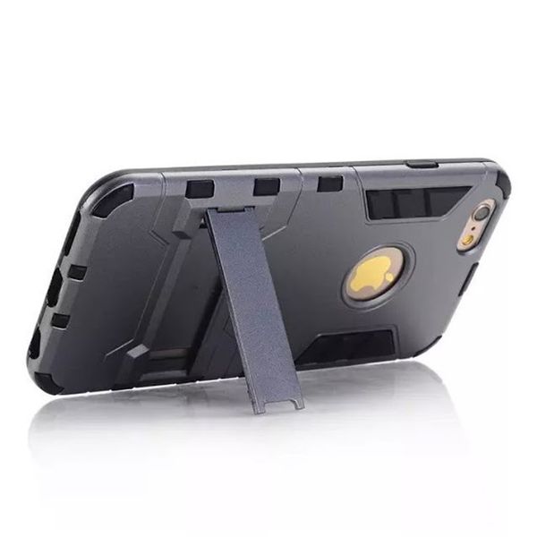 2-in-1 Hybrid Dual Shockproof Stand Case for iPhone 6 &amp; 6S - Silver