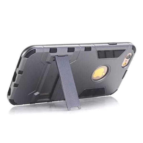 2-in-1 Hybrid Dual Shockproof Stand Case for iPhone 6 &amp; 6S - Silver