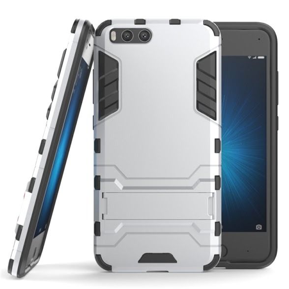 2-in-1 Hybrid Dual Shockproof Stand Case Compatible With Xiaomi Mi 6 Silver