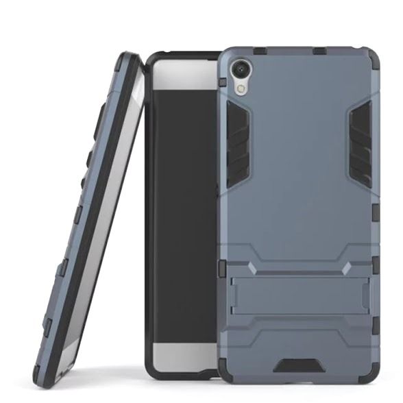 2-in-1 Hybrid Dual Shockproof Stand Case for Sony Xperia E5 - Silver
