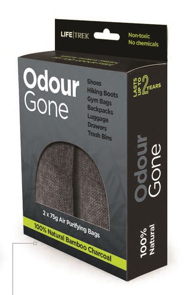 Lifetrek Odour Gone 100% Bamboo Odour absorption bags 2x75g