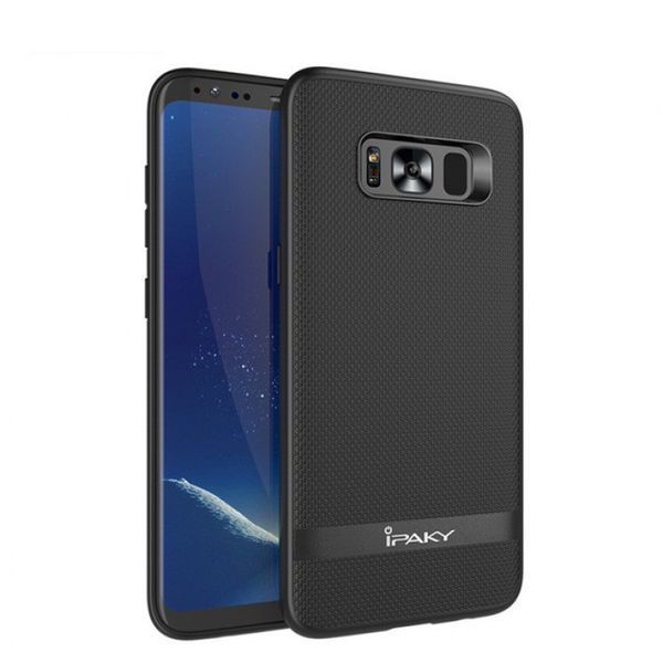 iPaky Samsung Galaxy S8 Black Leather Cover