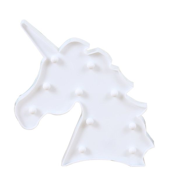 Unicorn Head Marquee LED Light - White