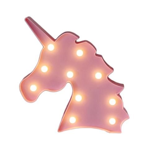 Unicorn Head Marquee LED Light - Pink
