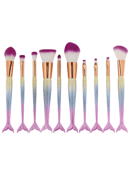 ABC Makeup Mermaid Makeup Brush - 10 Peice Set
