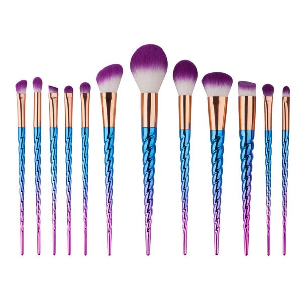ABC Makeup Rainbow Unicorn Makeup Brush - 12 Piece Set