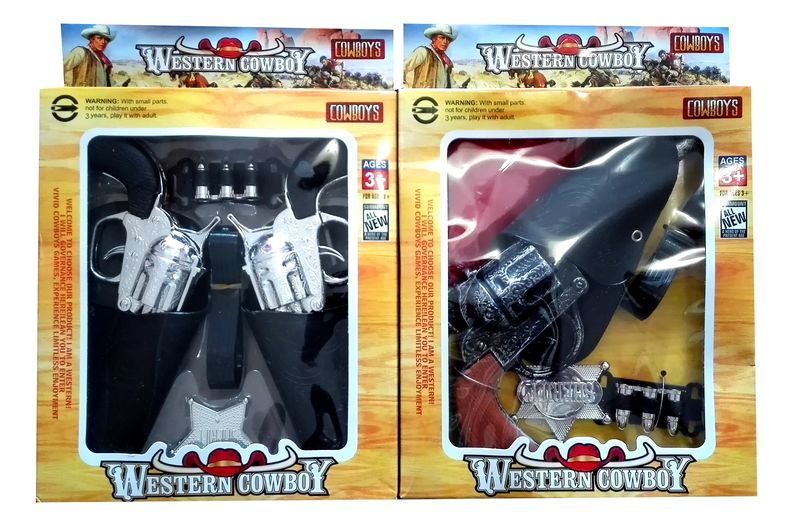 Set of 2 Western Cowboy Gun Toys