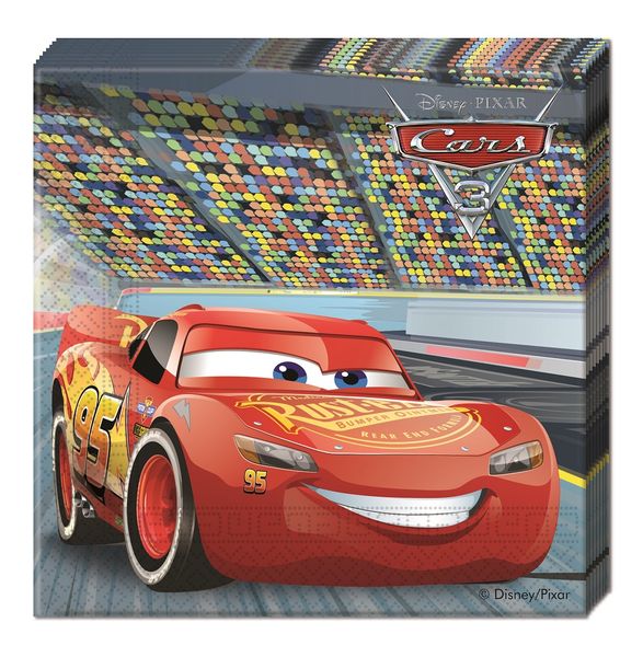 Cars 3 Two Ply Paper Napkins - 33cm x 33cm