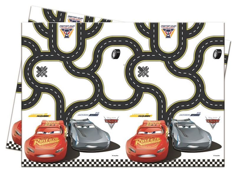Cars 3 Plastic Table Cover - 120 x 180cm