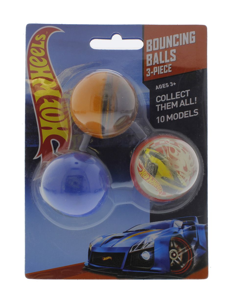 Hot Wheels Bouncing Balls 3 Piece Red, Orange And Blue Buy Online