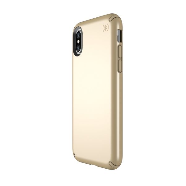 Speck Presidio Metallic Case for Apple iPhone X - Yellow &amp; Brown