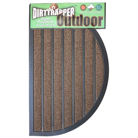 Dirttrapper Outdoor Half Moon Doormat 75cm X 45cm Brown Buy