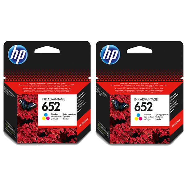 HP 652 Tri-Colour ONLY Ink Bundle (2x Tri-Colour ink Cartridges)