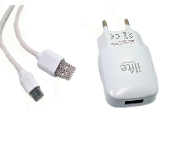 iLite Auto-ID 2.4A Micro-USB Wall Charger for Android