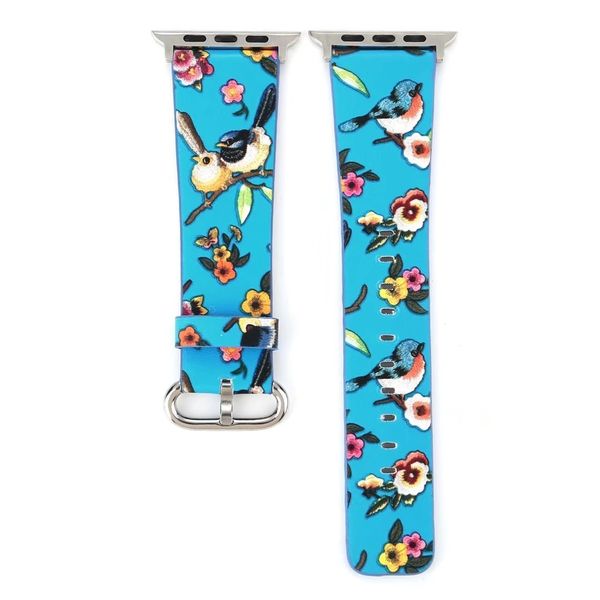 Bird Print Band for Apple Watch 42mm - Blue