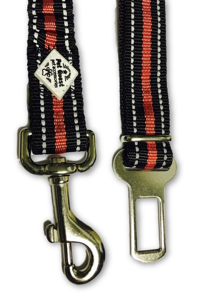 Pet Quest Bungee Seat Belt Lead - Red &amp; Blue