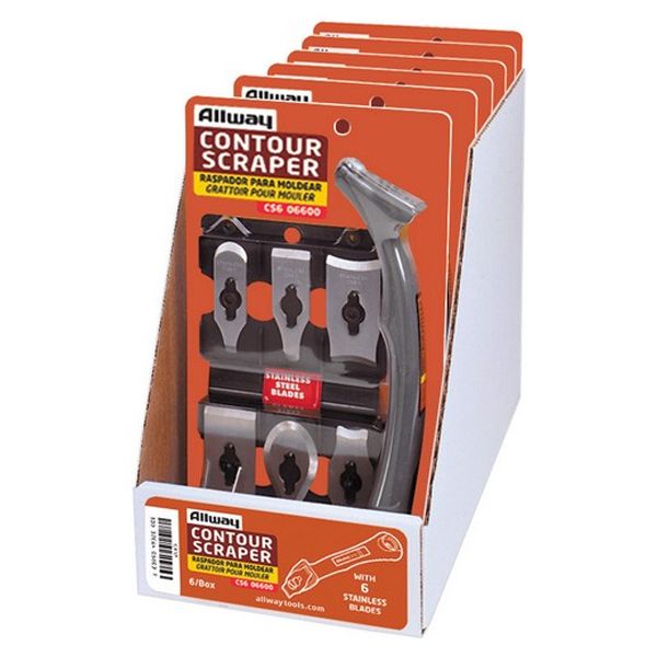Allway Tools ACS6 Contour Scraper Kit with 6 Blades
