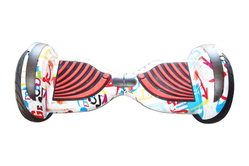10 Inch Hoverboard Self Balance Scooter with Speakers - Mix Red