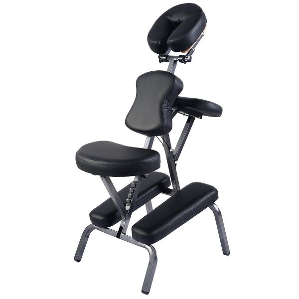 Hazlo Portable Adjustable Massage Chair - Black