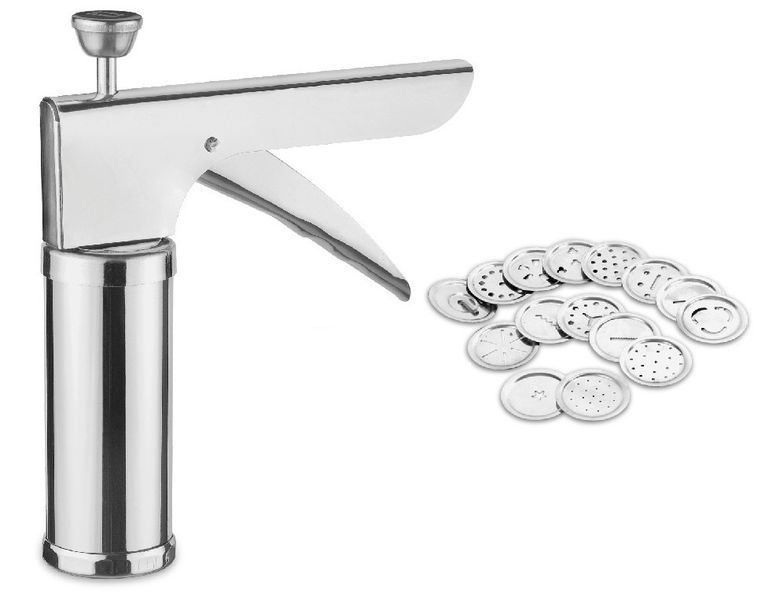 Classic Stainless Steel Cookie Pasta Kitchen Press - Silver