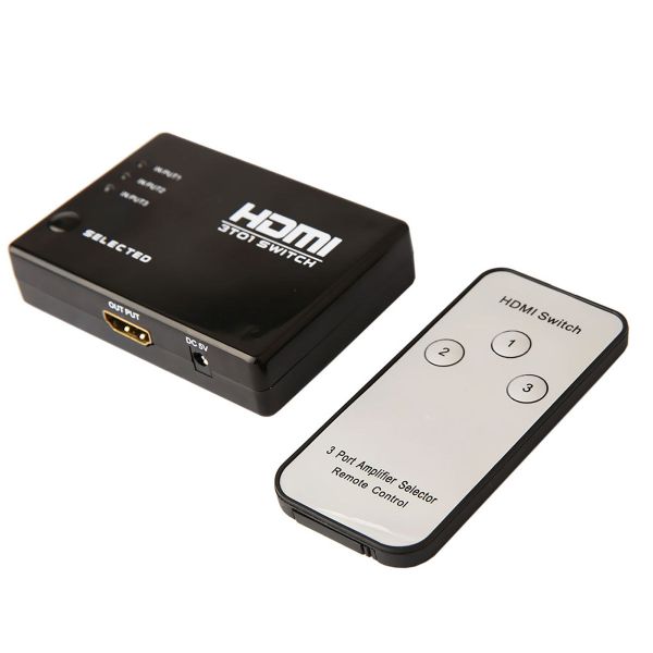 1080p HDMI Switcher 3-Port with Remote Control