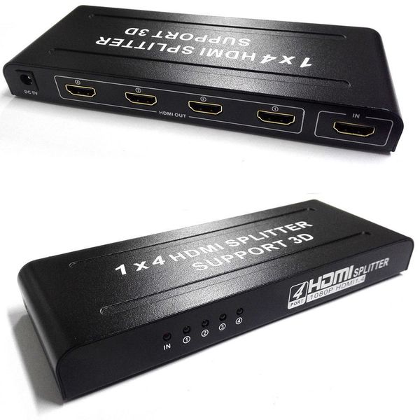 1 x 4 FHD 4 Ports HDMI Splitter Signal Distributor 1 in 4 Out