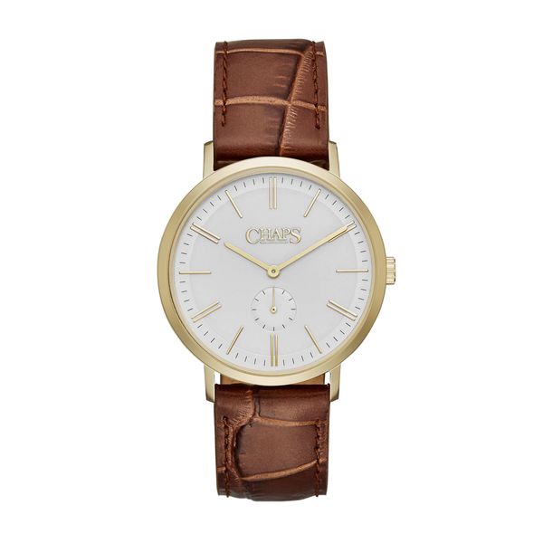 CHAPS Mens CHP5006 Dunham Brown Leather Watch