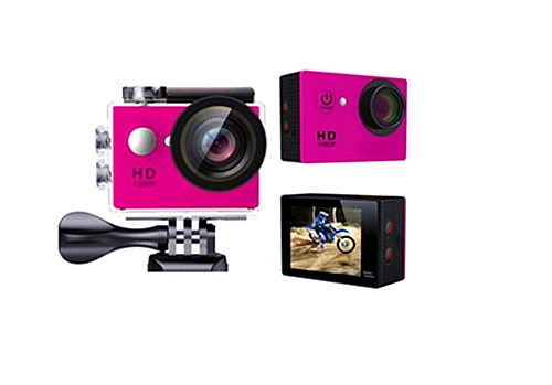 Full HD 1080P Waterproof Sports Action Camcorder - Pink