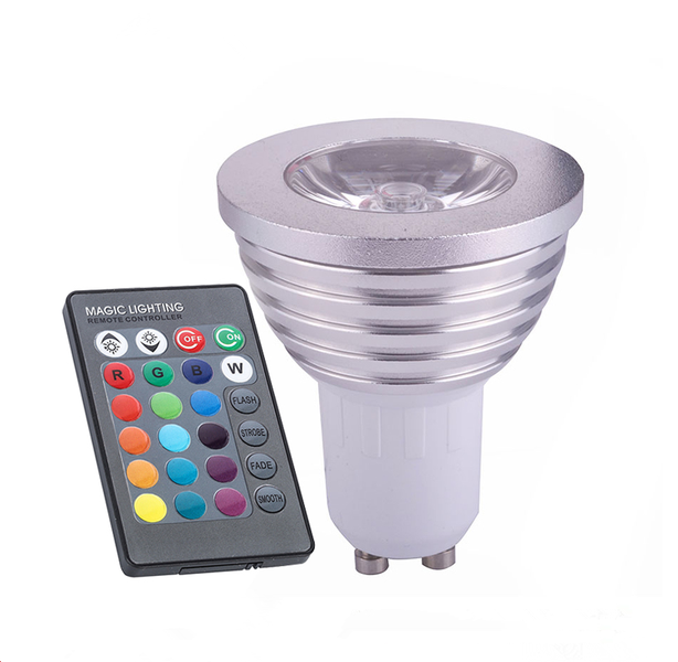 LED Colour Changing RGB Light Bulb with Wireless IR Remote Control