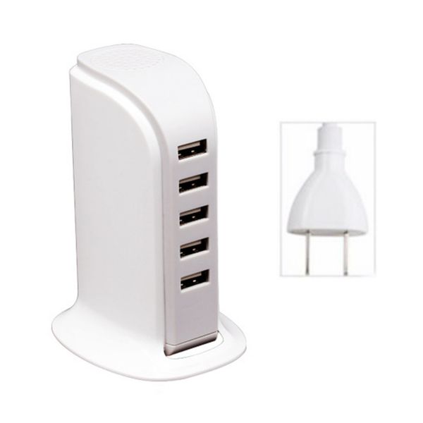 5 Port USB Desktop Charger Adaptor with Wall Plug