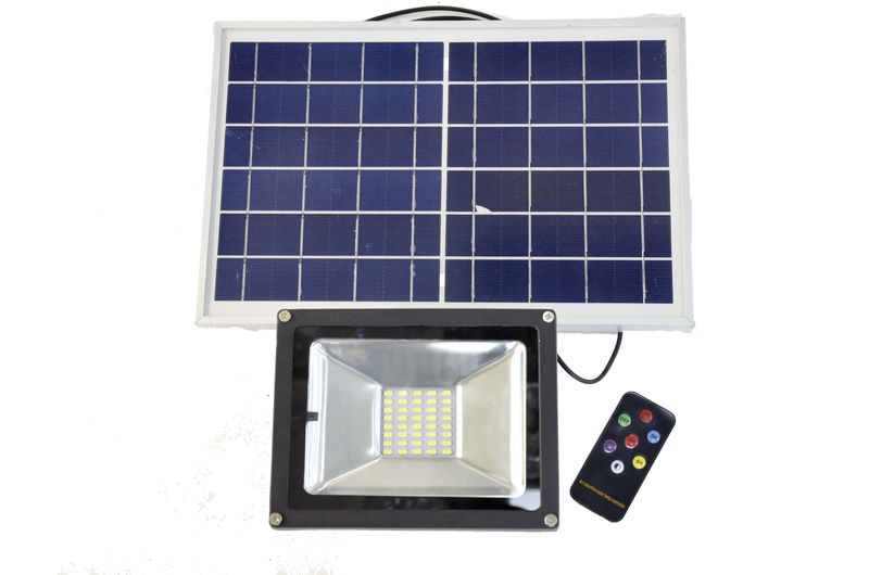 50W Solar Flood Light &amp; Remote