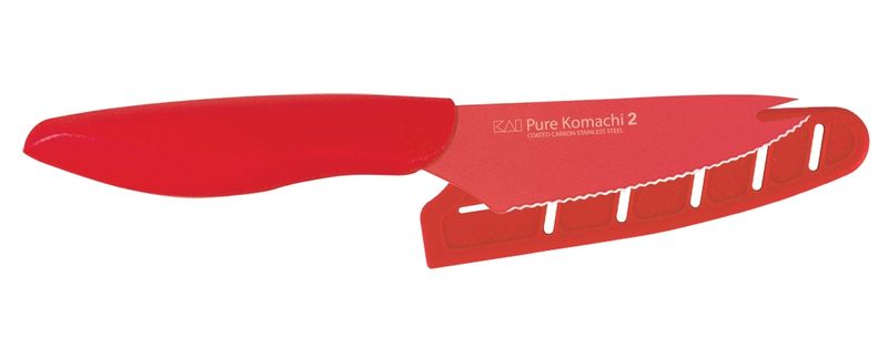 Pure Komachi-2 KAB2204 Tomato &amp; Cheese Knife - Red