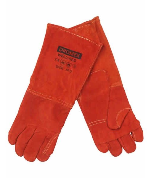 Dromex - Welders Chrome Leather Red Glove